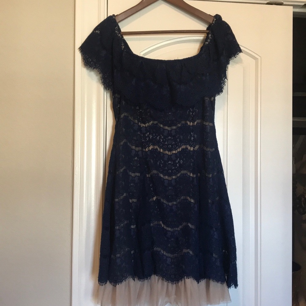 Navy Cocktail Dress - Medium